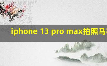 iphone 13 pro max拍照马赛克